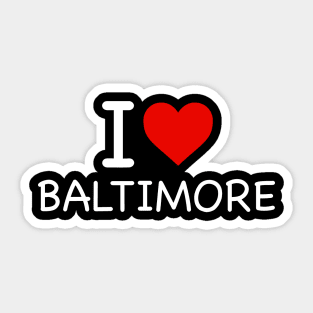 Baltimore - I Love Icon Sticker